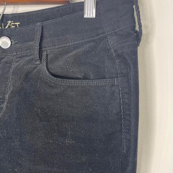 LOFT Ann Taylor trousers pants women's 8 waist size 29 black fine corduroy jeans - Picture 2 of 16